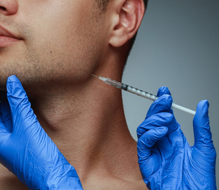 Man getting dermal fillers