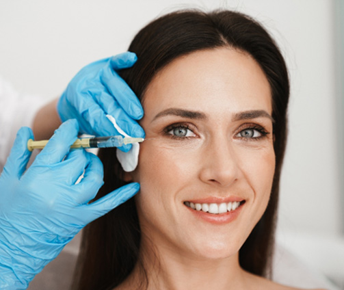 Woman getting dermal fillers